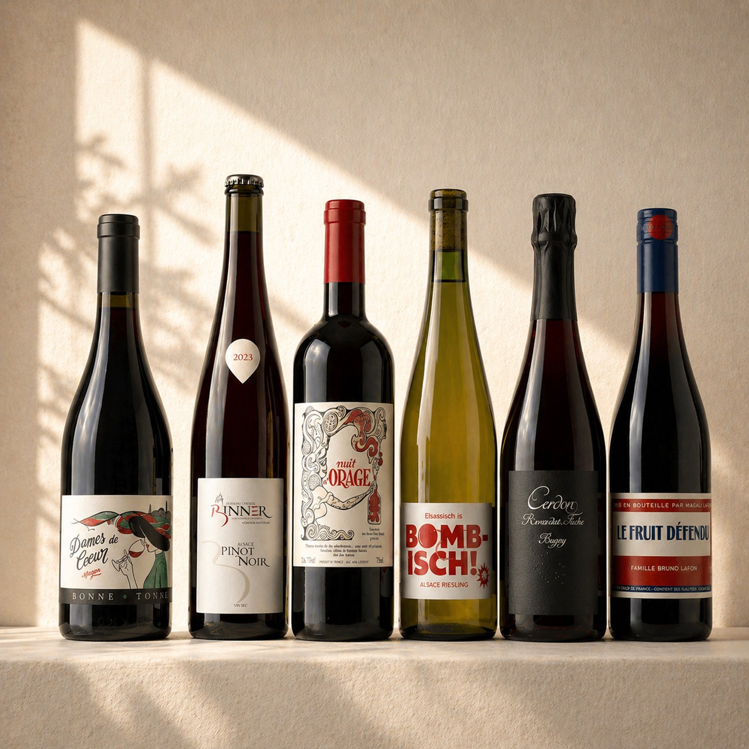 Casier 1 de vins naturels – sélection de 6 bouteilles pour une première exploration du vin vivant